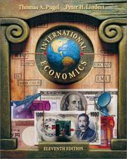 Cover of: International Economics by Thomas A. Pugel, Peter H. Lindert, Thomas Pugel, Peter Lindert, Thomas A. Pugel, Peter H. Lindert, Thomas Pugel, Peter Lindert