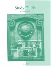 Cover of: Study Guide for Use with International Economics by Scott O'Dell