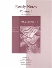 Cover of: Ready Notes Volume 1 To Accompany Accounting: A Business Perspective