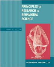 Cover of: Principles of Research in Behavioral Science with Internet Guide and PowerWeb