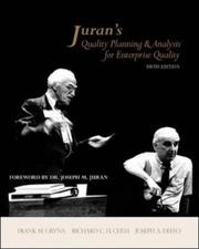 Cover of: Juran's quality planning and analysis by Frank M. Gryna