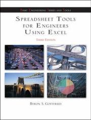 Cover of: Spreadsheet tools for engineers using Excel by Byron S. Gottfried