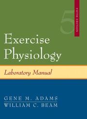 Cover of: Exercise Physiology Laboratory Manual