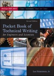 Cover of: Pocket Book of Technical Writing for Engineers & Scientists by Leo Finkelstein