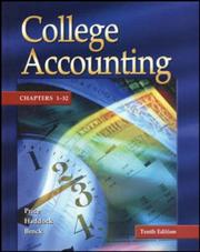 Cover of: College Accounting Updated 10th Edition Chapters 1-13 w/ NT & PW by John Ellis Price, M. David Haddock, Horace R. Brock