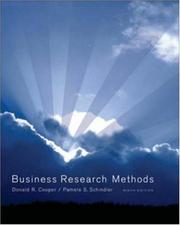 Business research methods by Donald R. Cooper