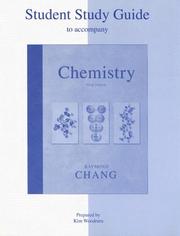 Cover of: Student Study Guide to accompany Chemistry by Raymond Chang