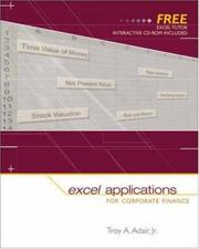 Cover of Excel Applications for Corporate Finance
