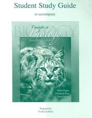 Cover of: Student Study Guide to accompany Concepts in Biology