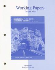 Cover of: Working Papers to accompany Fundamental Financial Accounting Concepts