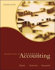 Cover of: Fundamentals of advanced accounting by Joe Ben Hoyle