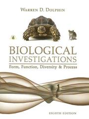 Cover of: Biological Investigations Lab Manual