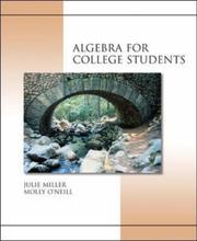 Cover of: Algebra for College Students with MathZone by Julie Miller, Molly O'Neill