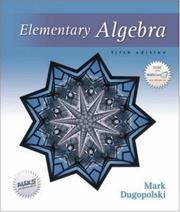 Cover of: Elementary Algebra, Fifth Edition