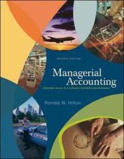 Cover of: Managerial Accounting by Ronald W. Hilton