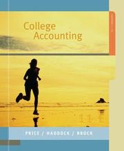 Cover of: College Accounting - Chapters 1-32 by John Ellis Price, M. David Haddock, Horace R. Brock