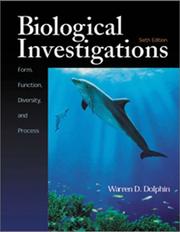 Cover of: Biological Investigations by Warren D. Dolphin