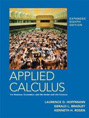 Cover of: Applied Calculus for Business, Economics, and the Social and Life Sciences, Expanded Edition by Laurence D. Hoffmann, Gerald L. Bradley