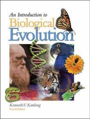 Cover of: An Introduction to Biological Evolution by Kenneth V. Kardong