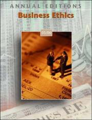 Cover of: Annual Editions: Business Ethics 05/06 (Annual Editions : Business Ethics) by John E. Richardson