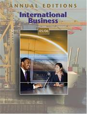 Cover of: Annual Editions: International Business 05/06 (Annual Editions : International Business) by Fred H Maidment