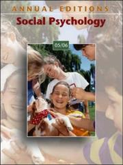 Cover of: Annual Editions: Social Psychology 05/06 (Annual Editions : Social Psychology) by Karen G Duffy