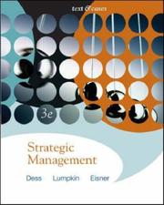 Cover of: Strategic management by Gregory G. Dess
