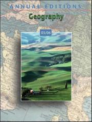 Cover of: Annual Editions: Geography 05/06 (Annual Editions : Geography)