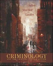 Cover of: Criminology and the Criminal Justice System