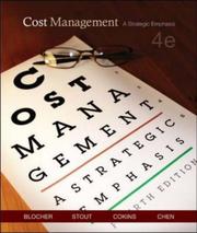 Cover of: Cost Management: A Strategic Emphasis (4th Edition)