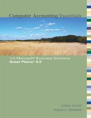 Cover of: Computer Accounting Essentials with Microsoft Business Solutions Great Plains 8.0 by Carol Yacht, Susan Crosson