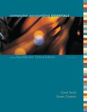 Cover of: Computer Accounting Essentials Using QuickBooks by Carol Yacht, Susan Crosson
