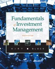 Cover of: Fundamentals of Investment Management with S&P access code (McGraw-Hill/Irwin Series in Finance, Insurance, and Real Est) by Geoffrey A. Hirt, Stanley B. Block