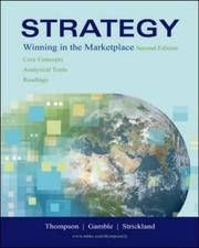 Cover of: Strategy by Arthur A. Jr. Thompson, John E Gamble, A. J. Strickland III