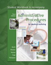 Cover of: Student Workbook to accompany Administrative Procedures for Medical Assisting