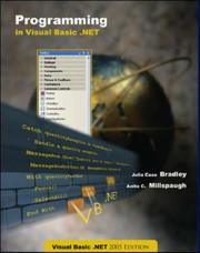 Cover of: Programming in Visual Basic.NET 2005 Edition w/ Std CD by Julia Case Bradley, Anita C Millspaugh