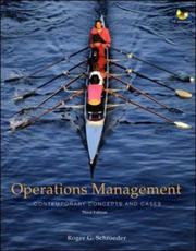 Cover of: Operations Management by Roger G. Schroeder