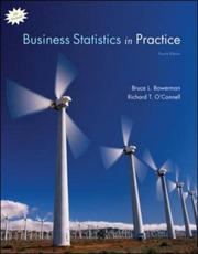 Cover of: Business Statistics in Practice with Student CD by Bruce L. Bowerman, Richard T O'Connell