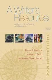 Cover of: A Writer's Resource (spiral) with Student Access to Catalyst 2.0 by Elaine Maimon, Janice Peritz, Kathleen Yancey