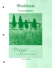 Cover of: Workbook to accompany Prego! An Invitation to Italian by Graziana Lazzarino, Andrea Dini