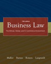 Cover of: Business Law with OLC card and You Be The Judge DVD