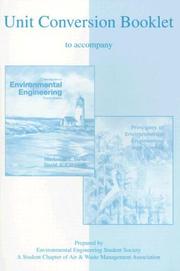 Cover of: Unit Conversion Booklet/Intro to Environmental Engineering