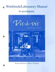 Cover of: Workbook/Lab Manual to accompany Vis-à-vis by Evelyne Amon, Judith A. Muyskens, Alice C. Omaggio Hadley