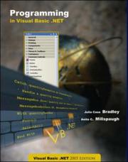 Cover of: Programming VB.Net 2005 + CD + 180 day trial software by Julia Case Bradley, Anita C Millspaugh