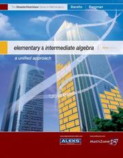 Cover of: Elementary and Intermediate Algebra--Alternate Hardcover Edition (MP) (The Streeter/Hutchison Series in Mathematics)