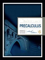 Cover of: Precalculus by Raymond A. Barnett, Michael R. Ziegler, Karl E. Byleen