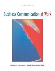 Cover of: Business Communication at Work with OLC Premium Content Card | Marilyn L. Satterwhite