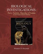 Cover of: Dolphin Biological Investigations Lab Manual specific t/a Brooker Biology