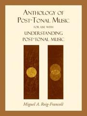 Cover of: Anthology of Post-Tonal Music