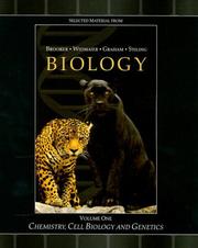 Cover of: Chemistry, Cell Biology and Genetics by Robert J. Brooker, Robert J. Brooker